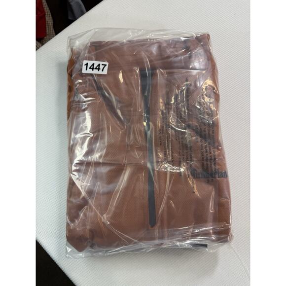 Timberland Sweater Mens XL Rust Orange Fleece Quarter Zip Pullover Logo Outdoor - Picture 8 of 8